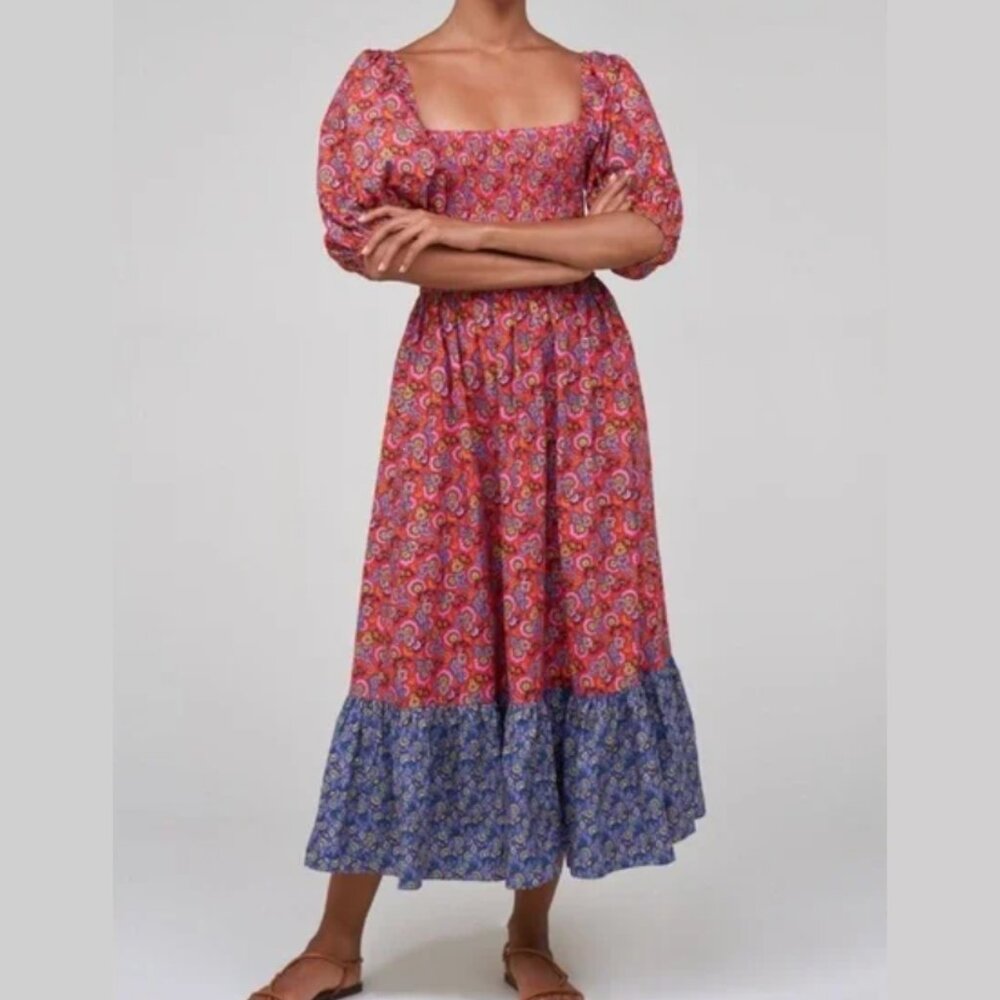 EUC House of Harlow 1960 Prarie Floral Midi Dress